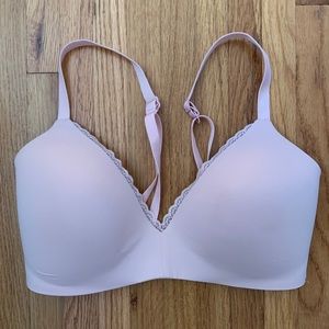 Baby pink wireless bra